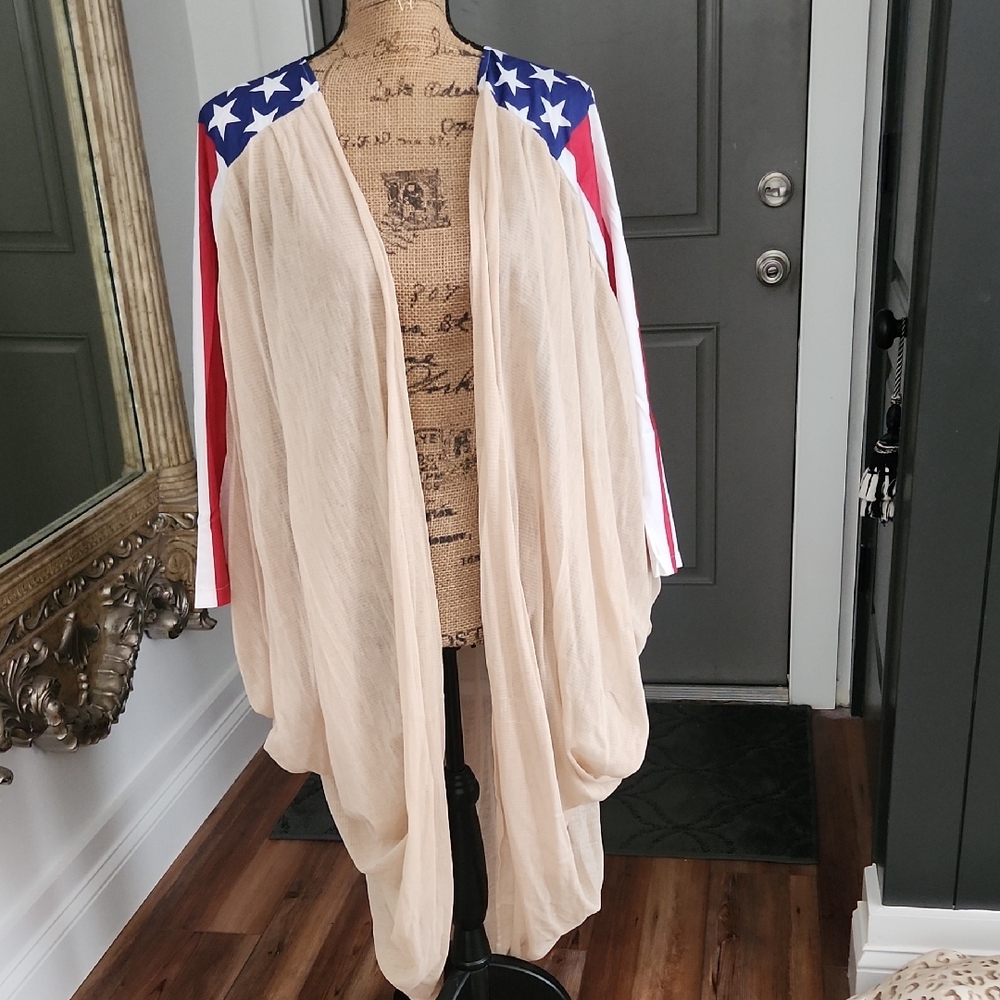 Mazik American Flag Kimono Duster